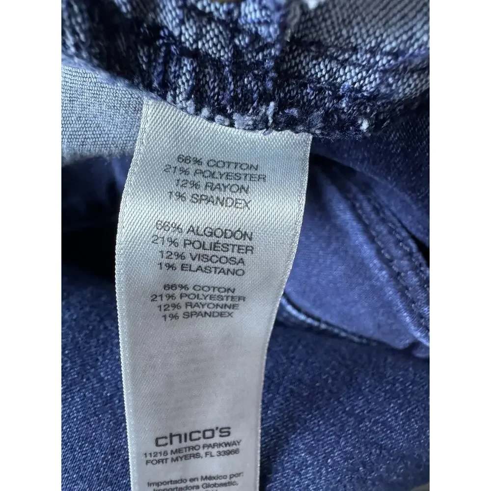 Chico’s Platinum Jeans Size 2/L 12 US 29.5 Inseam, Stretch Casual Lot Of 2 - Picture 6 of 7
